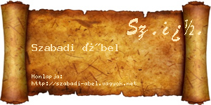 Szabadi Ábel névjegykártya